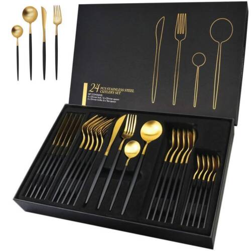 24 piece elegant stainless steel cutlery set